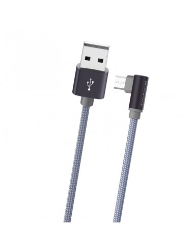 USB kabelis Borofone BX26 microUSB 1.0m metalinis pilkas