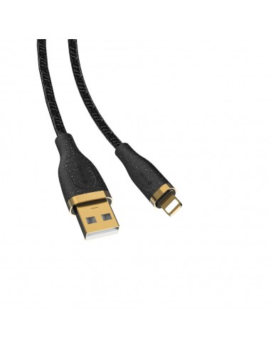 USB kabelis Devia Star Series Woven Lightning 1.5m juodas