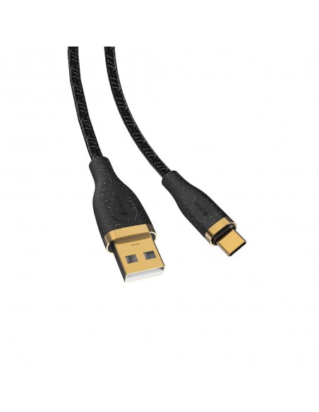 USB kabelis Devia Star Series Woven Type-C 1.5m juodas