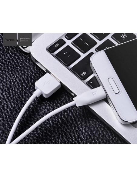 USB kabelis Hoco X1 Lightning 1.0m baltas