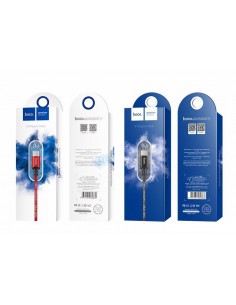 USB kabelis Hoco X14 Lightning, raudonas-juodas 1.0m