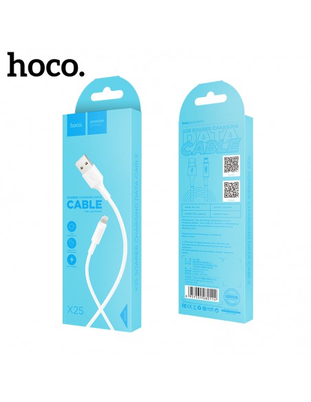 USB kabelis Hoco X25 Lightning 1.0m baltas
