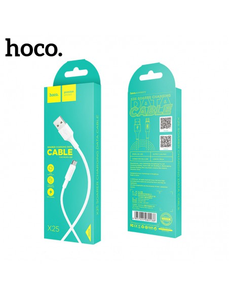 USB kabelis Hoco X25 microUSB 1.0m baltas