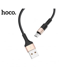 USB kabelis Hoco X26 microUSB 1.0m juodas-auksinis 2