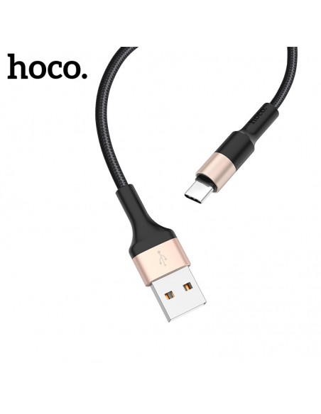 USB kabelis Hoco X26 Type-C 1.0m juodas-auksinis