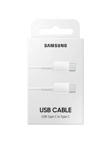 USB kabelis originalus Samsung EP-DA705BWEGWW Type-C-Type-C 1.0m pakuotėje baltas