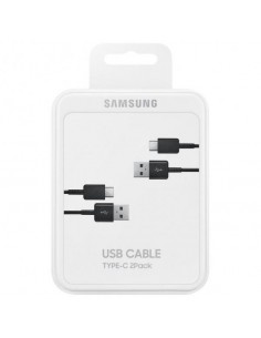 USB kabelis originalus Samsung EP-DG930MBEGWW Type-C 1.5m 2vnt. pakuotėje juodas