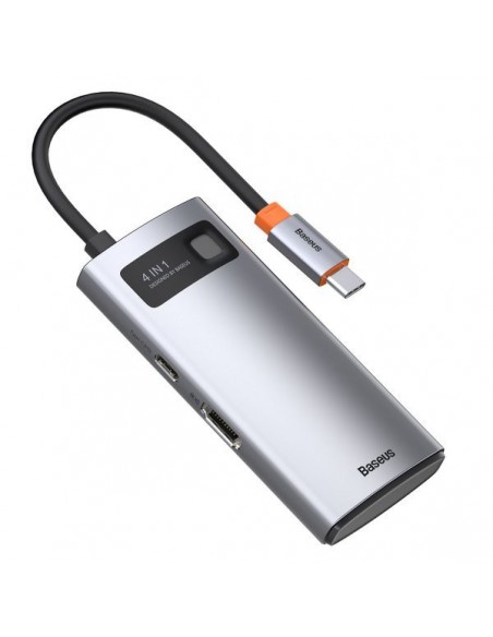 Adapteris Baseus Metal Gleam Series HUB 4in1, USB-C to USB 3.0 + USB 2.0 + HDMI + USB-C PD CAHUB-CY0G