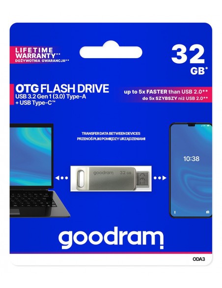 Atmintinė Goodram ODA3 32GB OTG USB 3.0 + Type-C