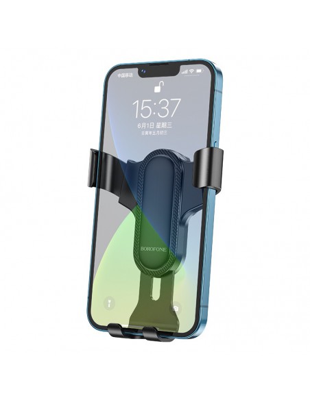 Automobilinis telefono laikiklis Borofone BH74 tvirtinamas ant ventiliacijos grotelių, juodas