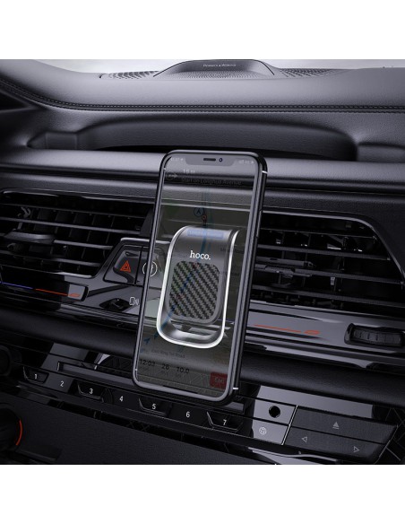 Automobilinis telefono laikiklis Hoco CA74 tvirtinamas į ventiliacijos groteles, magnetinis, juodas-sidabrinis