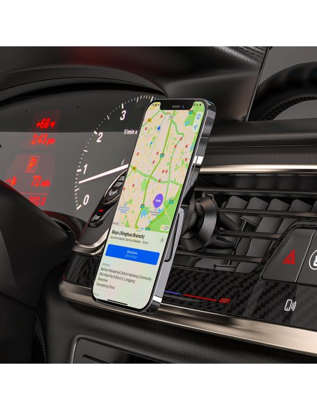 Automobilinis telefono laikiklis Hoco CA81 tvirtinamas į ventiliacijos groteles, magnetinis, juodas