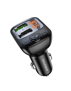 Borofone BC41 Bluetooth MP3 grotuvas/FM bangų moduliatorius (laisvų rankų įranga, microSD, QC3.0 USB-A, USB-A 5V/1A) 2