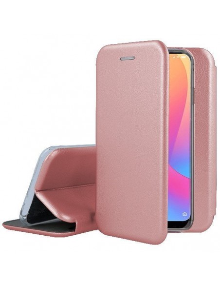Dėklas Book Elegance Samsung G935 S7 Edge rožinis-auksinis