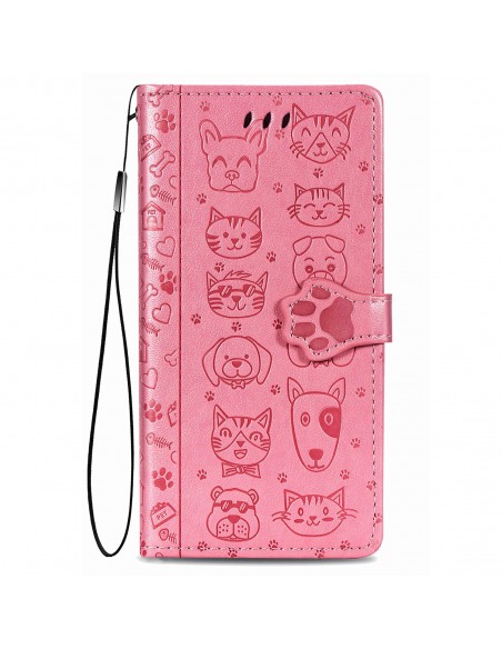 Dėklas Cat-Dog Samsung A037 A03s rožinis