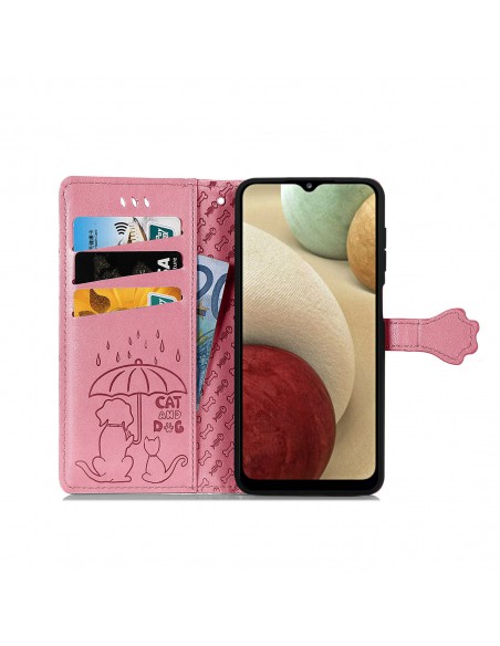 Dėklas Cat-Dog Samsung A037 A03s rožinis