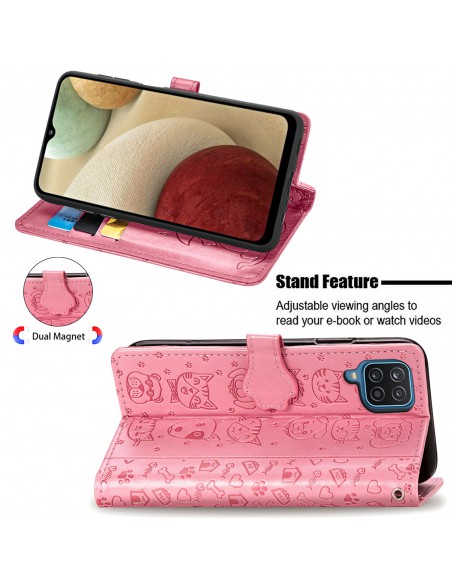 Dėklas Cat-Dog Samsung A037 A03s rožinis