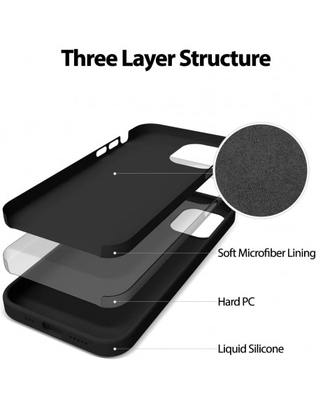 Dėklas Mercury Silicone Case Apple iPhone 12/12 Pro juodas