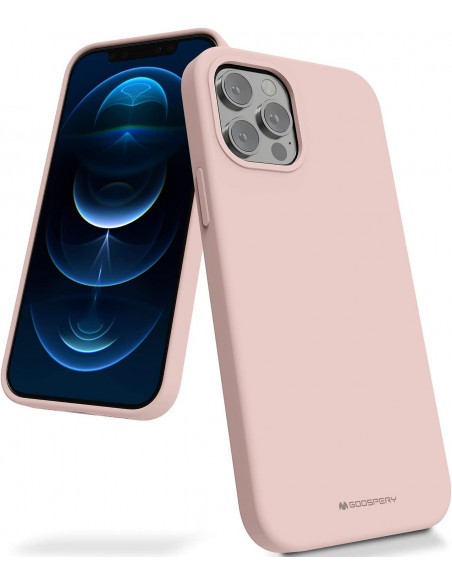 Dėklas Mercury Silicone Case Apple iPhone 12/12 Pro rožinio smėlio