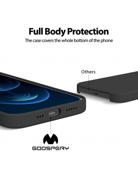 Dėklas Mercury Silicone Case Apple iPhone 13 Pro juodas