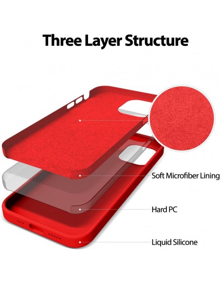 Dėklas Mercury Silicone Case Samsung G991 S21 5G raudonas