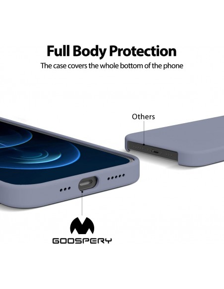 Dėklas Mercury Silicone Case Samsung S906 S22 Plus 5G levandos pilka