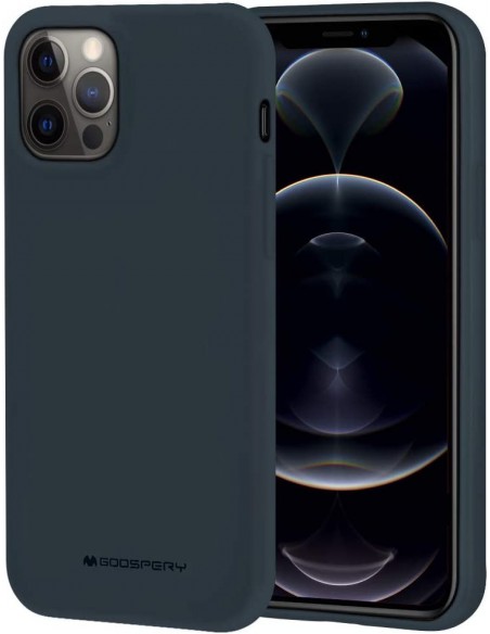 Dėklas Mercury Soft Jelly Case Apple iPhone 12/12 Pro tamsiai mėlynas