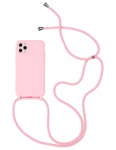 Dėklas Strap Silicone Case Apple iPhone 12 Pro Max rožinis