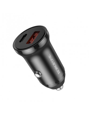 Įkroviklis automobilinis Borofone BZ18A USB-A/Type-C PD20W+QC3.0 juodas