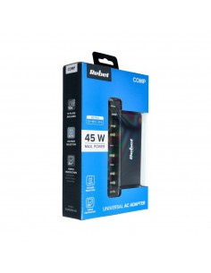 Įkroviklis buitinis universalus REBEL for Notebook/Laptop 45W/18-20V juodas