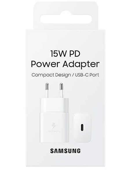 Įkroviklis originalus Samsung EP-T1510NWEGEU 15W pakuotėje baltas