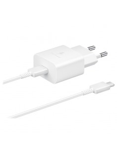Įkroviklis originalus Samsung EP-T1510XWEGEU 15W + kabelis Type-C 1m pakuotėje baltas