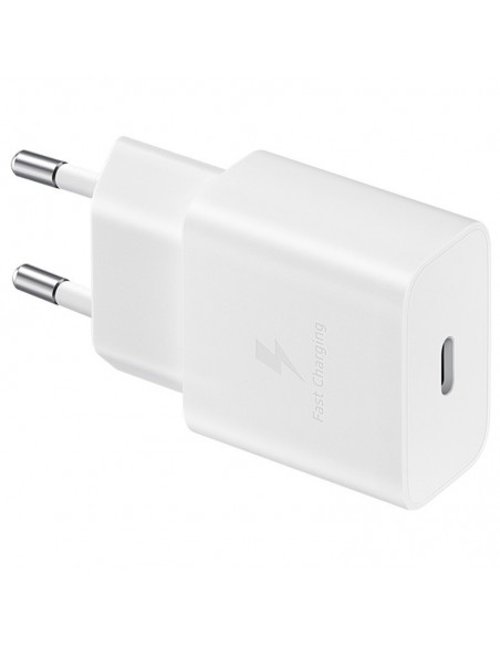 Įkroviklis originalus Samsung EP-T1510XWEGEU 15W + kabelis Type-C 1m pakuotėje baltas