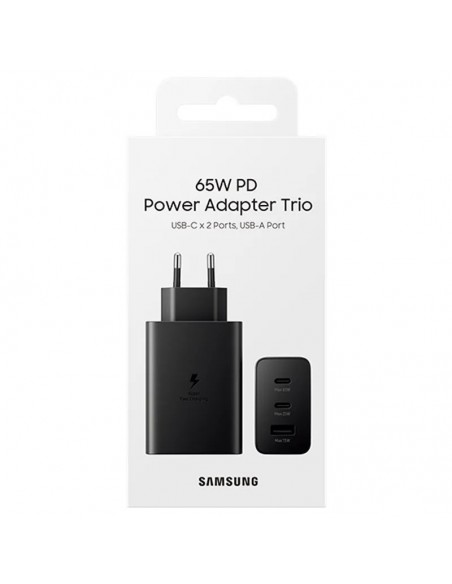 Įkroviklis originalus Samsung EP-T6530NBEGEU 65W pakuotėje juodas