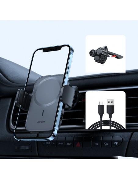 Įkroviklis-laikiklis automobilinis belaidis Joyroom JR-ZS295 15W MagSafe juodas