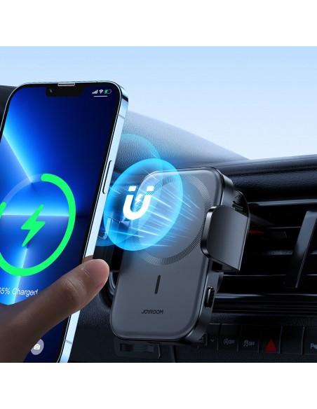 Įkroviklis-laikiklis automobilinis belaidis Joyroom JR-ZS295 15W MagSafe juodas