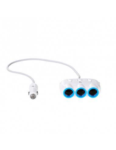 Įkroviklis-šakotuvas automobilinis Hoco C1 su 2 USB jungtimi ir trimis (3.1A) jungtimis