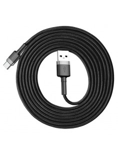 Kabelis Baseus Cafule PD Type-C to Type-C 3.0A 60W pilkas-juodas 1.0m CATKLF-GG1 2