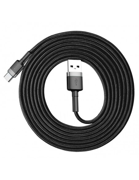 Kabelis Baseus Cafule PD Type-C to Type-C 3.0A 60W pilkas-juodas 1.0m CATKLF-GG1