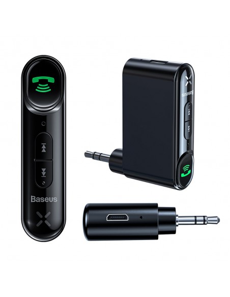 Laisvų Rankų Imtuvas Adapteris Automobiliui Bluetooth Baseus Qiyin AUX 3,5mm TV, DVD juodas WXQY-01