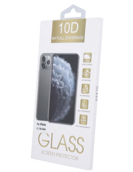 LCD apsauginis stikliukas 10D Full Glue Apple iPhone XR/11 lenktas juodas