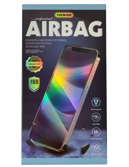 LCD apsauginis stikliukas 18D Airbag Shockproof Apple XS Max/11 Pro Max juodas