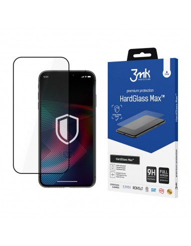 LCD apsauginis stikliukas 3MK Hard Glass Max Finger Print Samsung S918 S23 Ultra 5G juodas