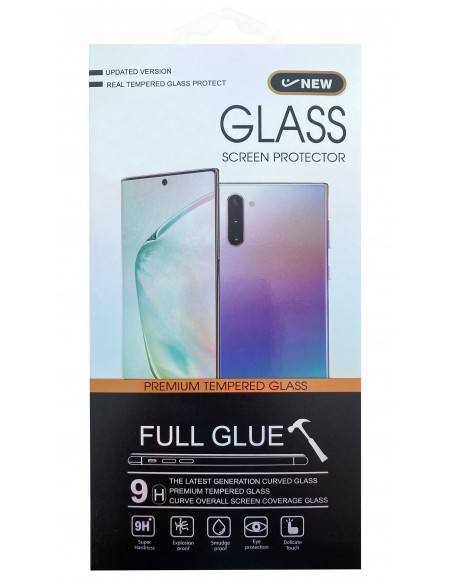 LCD apsauginis stikliukas 5D Cold Carving Samsung G985 S20 Plus lenktas juodas