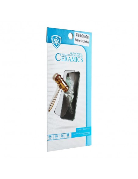 LCD apsauginis stikliukas 5D Full Glue Ceramic Glass Apple iPhone X/XS/11 Pro lenktas juodas