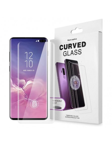 LCD apsauginis stikliukas Nano Optics 5D UV Glue Samsung G925 S6 Edge lenktas skaidrus