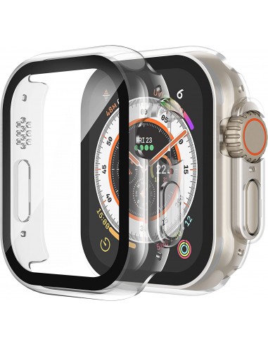 LCD apsauginis stikliukas/dėklas 360 degree cover Apple Watch 45mm skaidrus