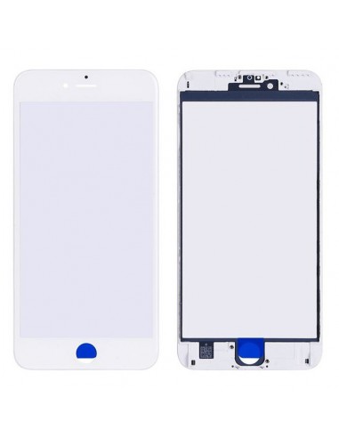 LCD stikliukas Apple iPhone 6 Plus su rėmeliu ir OCA baltas V2 ORG