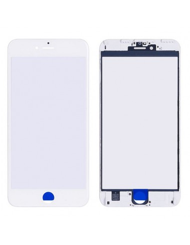 LCD stikliukas Apple iPhone 6S Plus su rėmeliu ir OCA baltas V2 ORG
