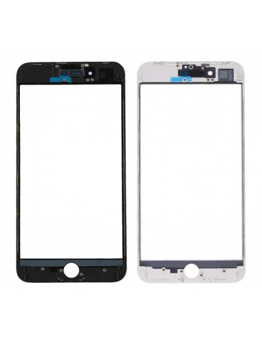 LCD stikliukas Apple iPhone 8 Plus su rėmeliu ir OCA baltas V3